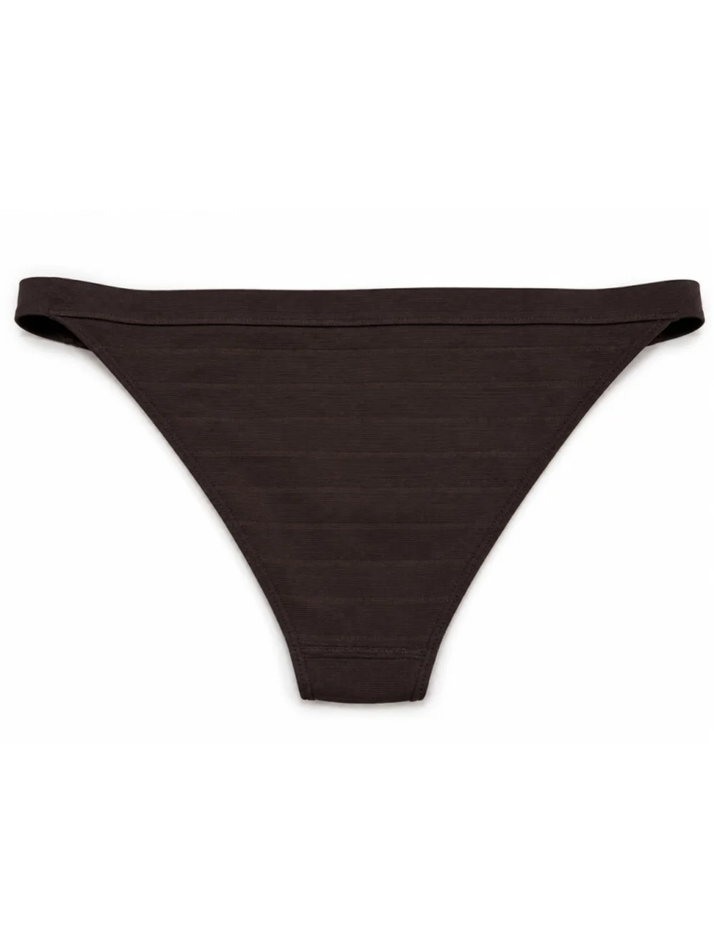 H&M Chocolate Brown Bikini Set NWOT Size 12 Textured Stripe Swimwear